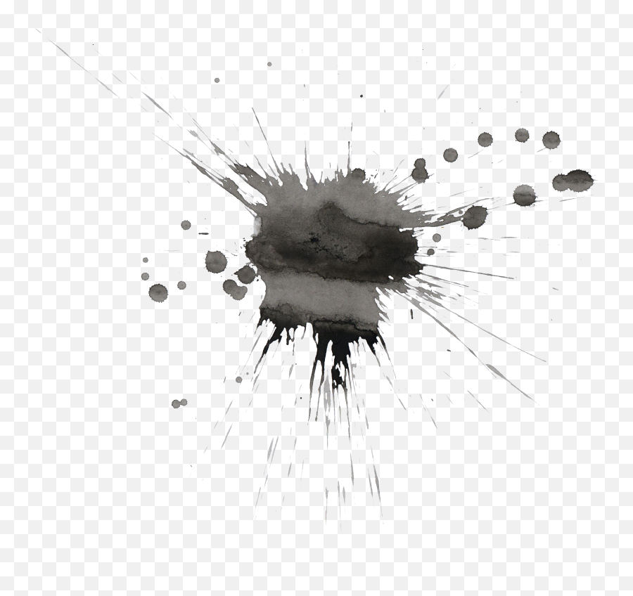 22 Black Watercolor Splatter Png Transparent Onlygfxcom - Black And White Brush Png,Whiskers Png