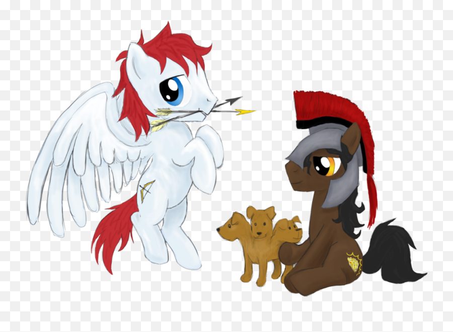 Download Hd Hades Drawing Cerberus - Cute Cerberus And Hades Hades Dog Drawing Cute Png,Cerberus Png