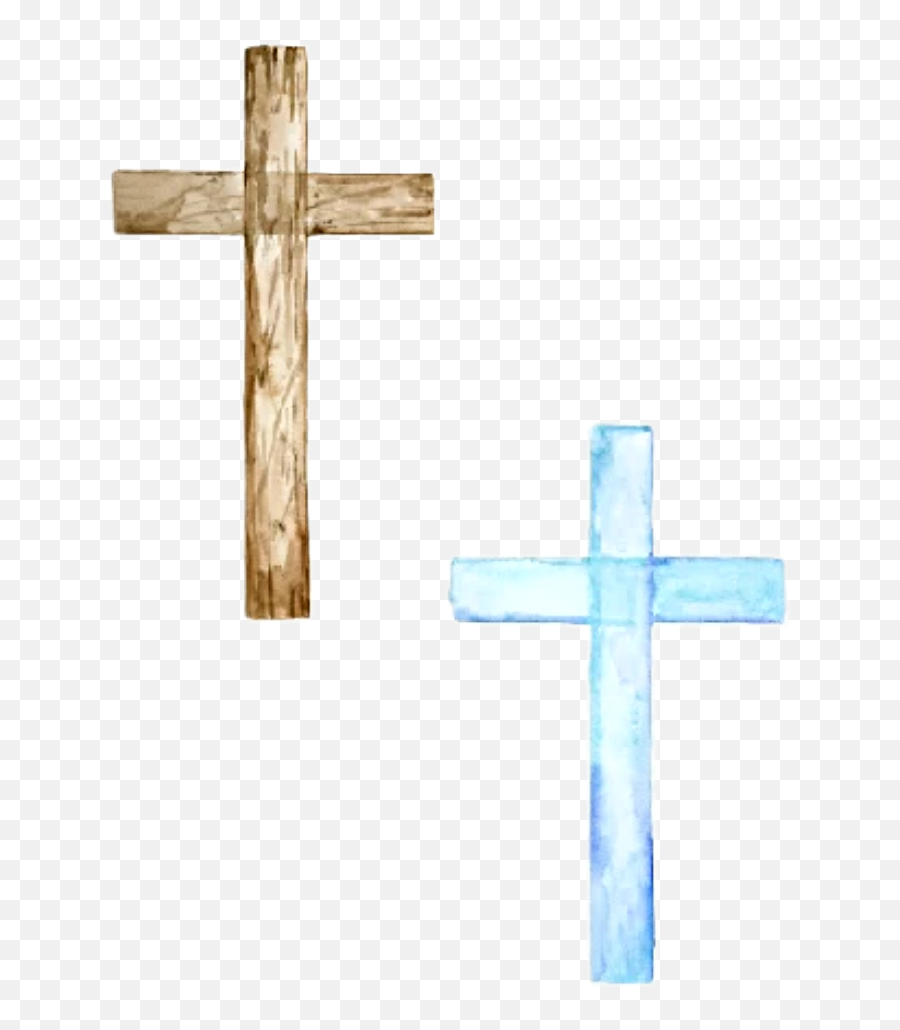Watercolor Cross Crosses Jesus Christ Easter Religion - Jesus In The Cross Water Color Png,Wooden Cross Png