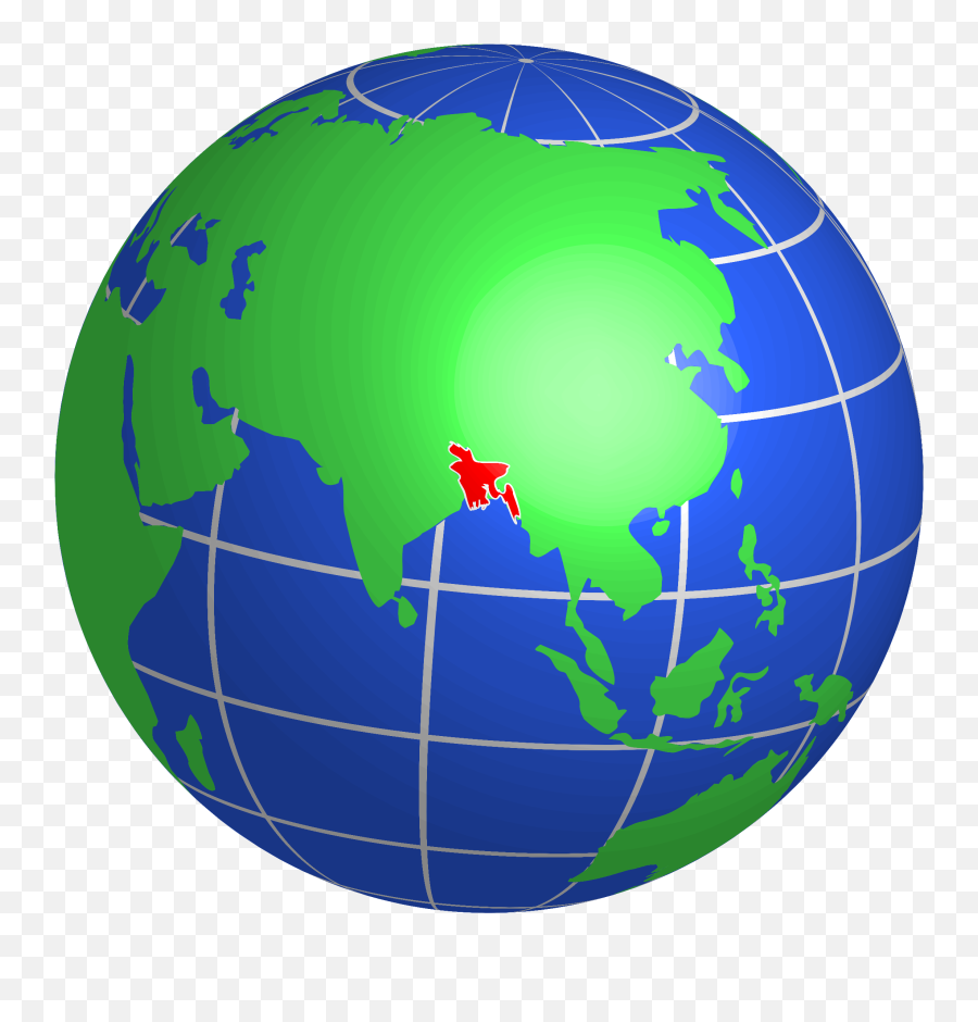 Website Clipart Globe Icon Transparent - Bangladesh Map On Globe Png,Globe Png Icon