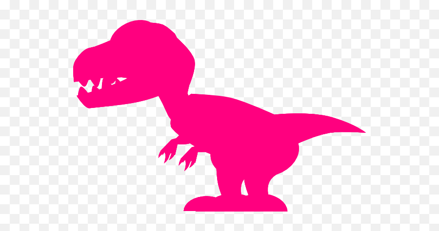 Pink Dinosaur Clip Art - Silhouette T Rex Clipart Png,Dinosaur Clipart Png