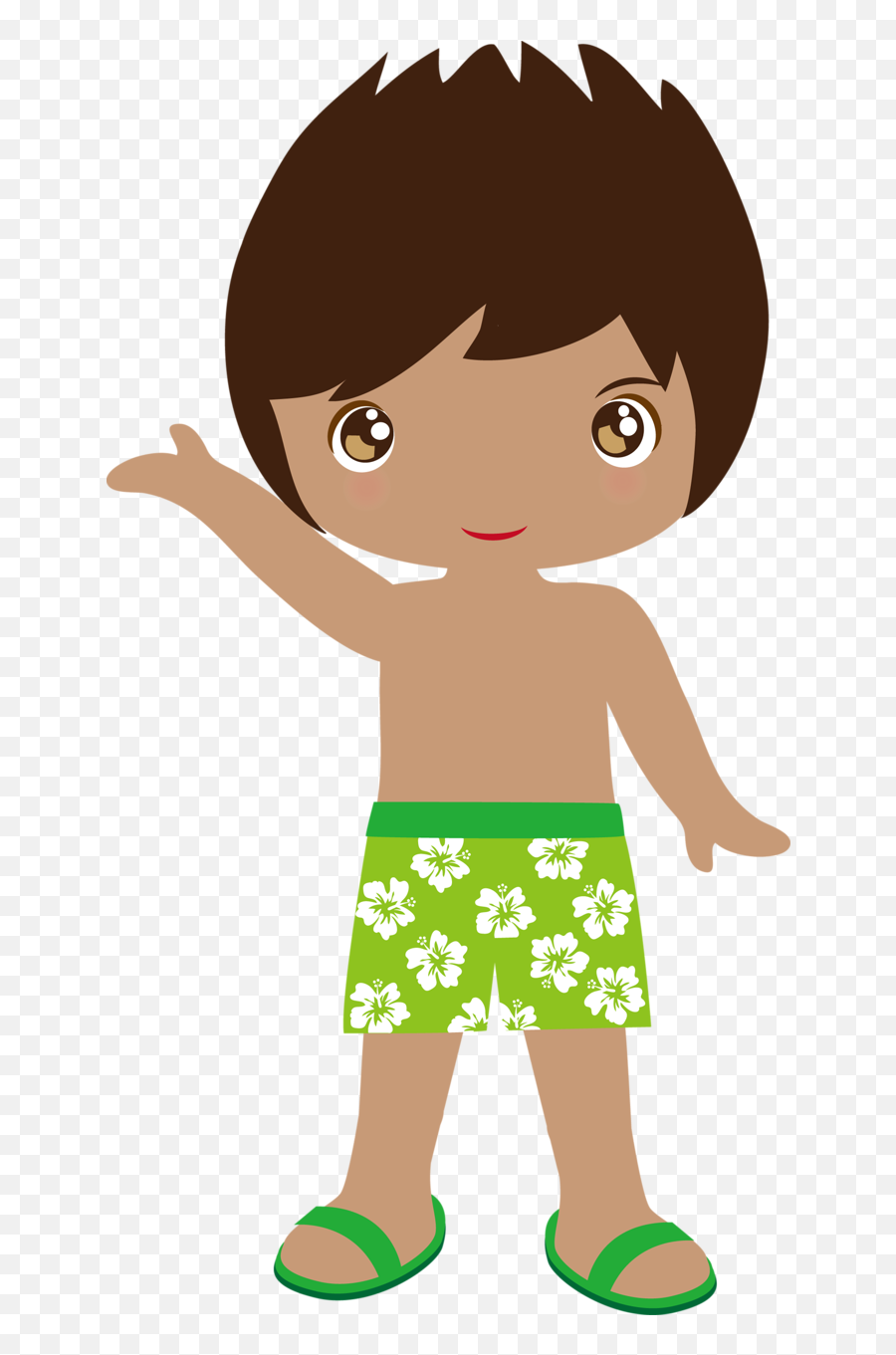 Beach Clipart Summer - Hawaii Boy Clip Art Png,Summer Clipart Png