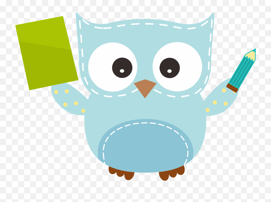 Owl Kid Png Manualidades - Owl With Pencil Clipart Full Owl School Clip Art,Pencil Clipart Png