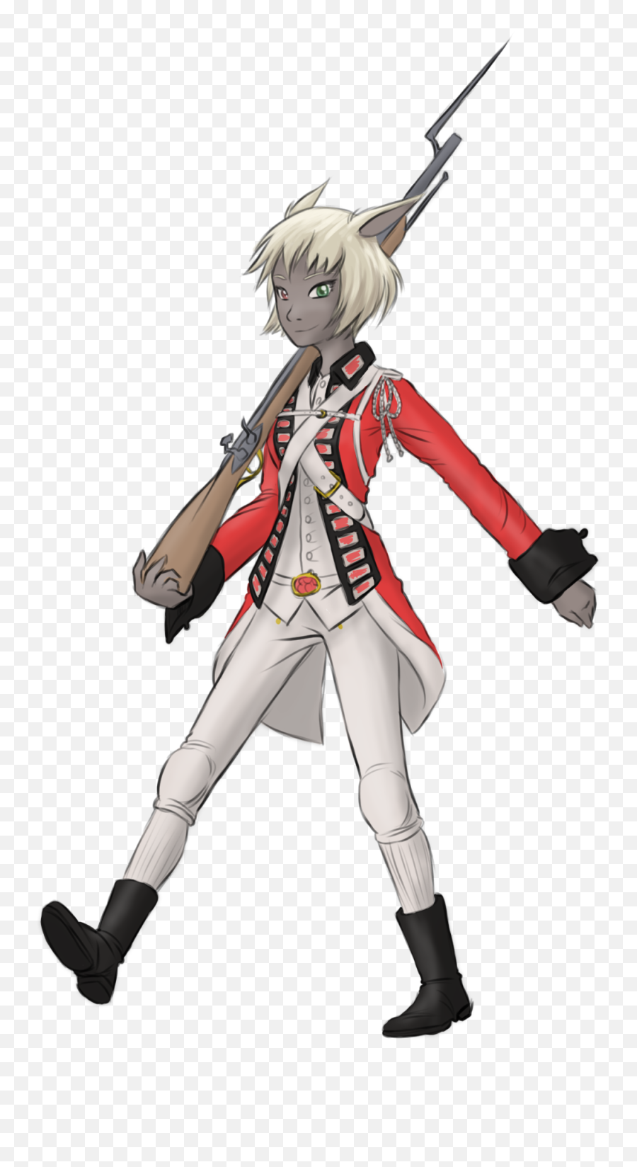 Ffxiv Meetsus Revolutionary War - Anime British Soldier British Soldier Anime Girl Png,Us Soldier Png