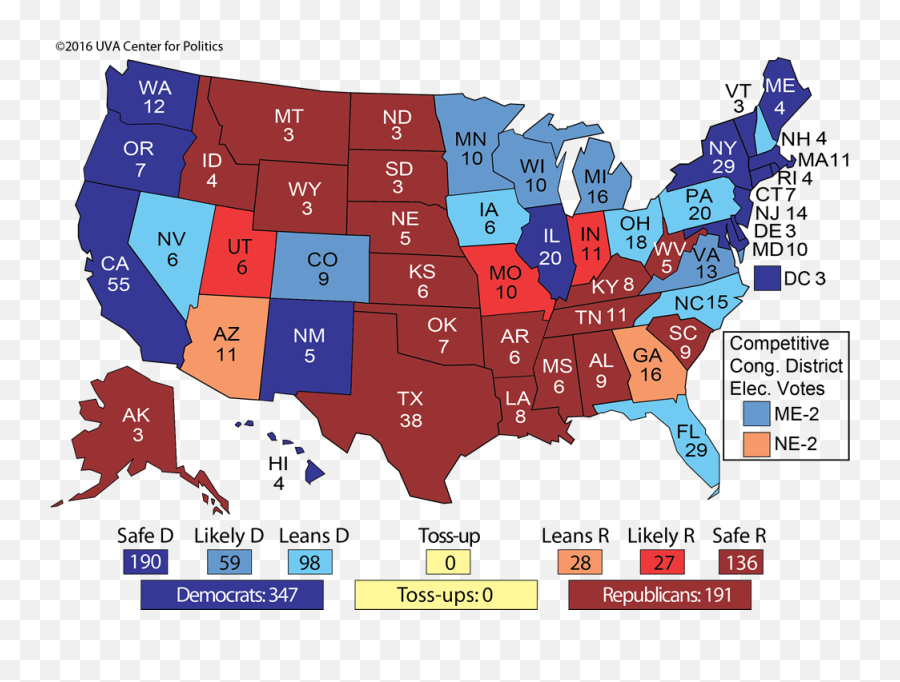 Electoral Map Hillary Clinton Is - States By Party 2020 Png,Hillary Clinton Png