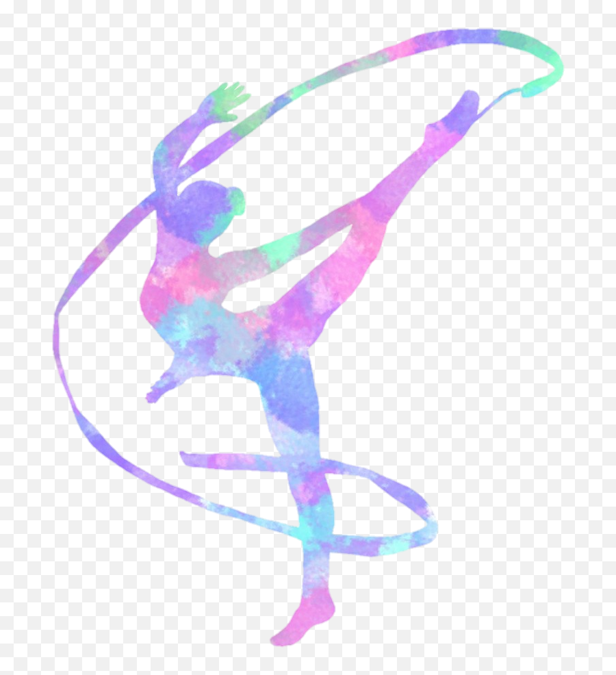 Download Hd Gymnastic Rhythmicgymnastics Clipart - Full Size Transparent Rhythmic Gymnast Silhouette Png,Gymnast Png