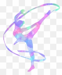 Download Hd Gymnastic Rhythmicgymnastics Clipart - Full Size Transparent Rhythmic Gymnast Silhouette Png,Gymnast Png