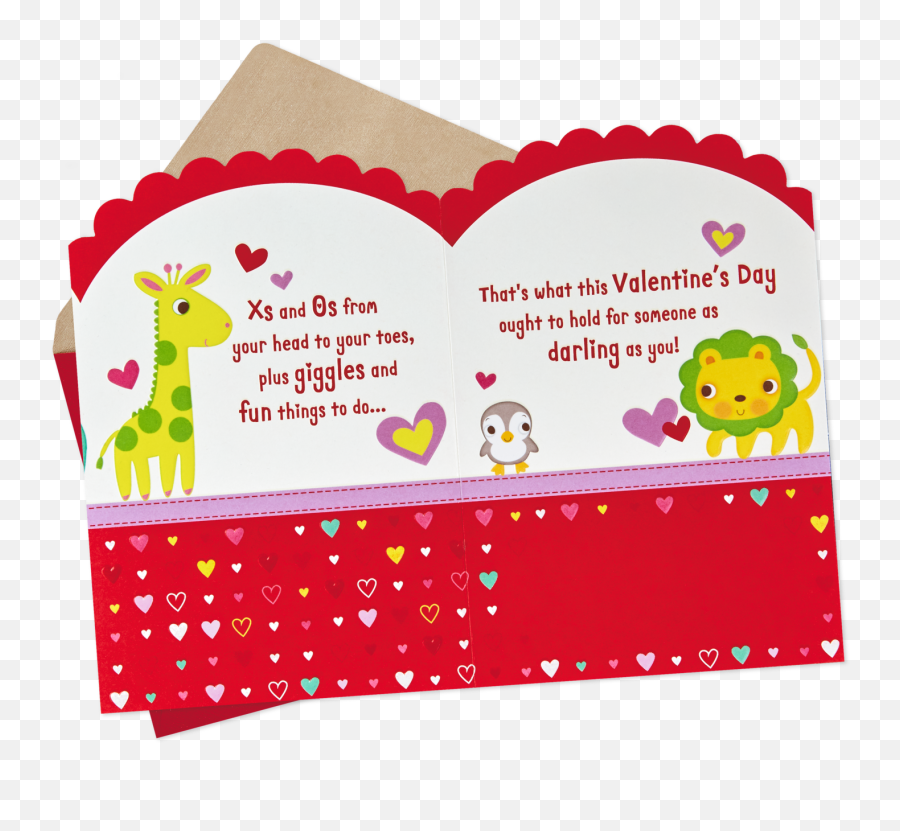 Download Baby Animals First Valentineu0027s Day - Christmas Card Giraffe Png,Christmas Card Png