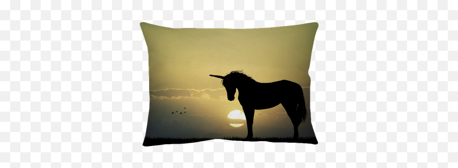 Unicorn Silhouette Throw Pillow U2022 Pixers - We Live To Change Cushion Png,Unicorn Silhouette Png