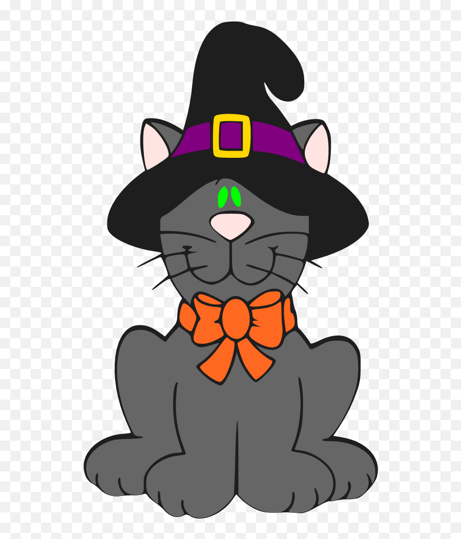 Cartoon Halloween Cat Png Clipart - Halloween Cat,Halloween Cat Png