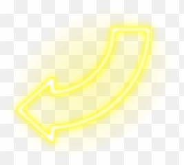 Download Hd Ftestickers Arrow Neon Luminous Yellow - png