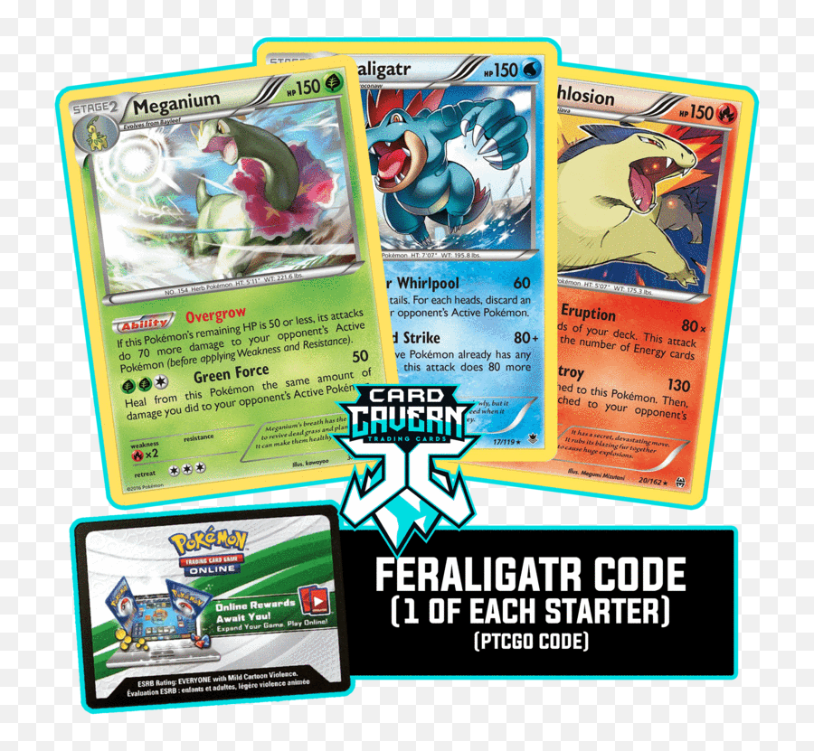 Meganium Typhlosion And Feraligatr - Promos Ptcgo Code Fictional Character Png,Typhlosion Png