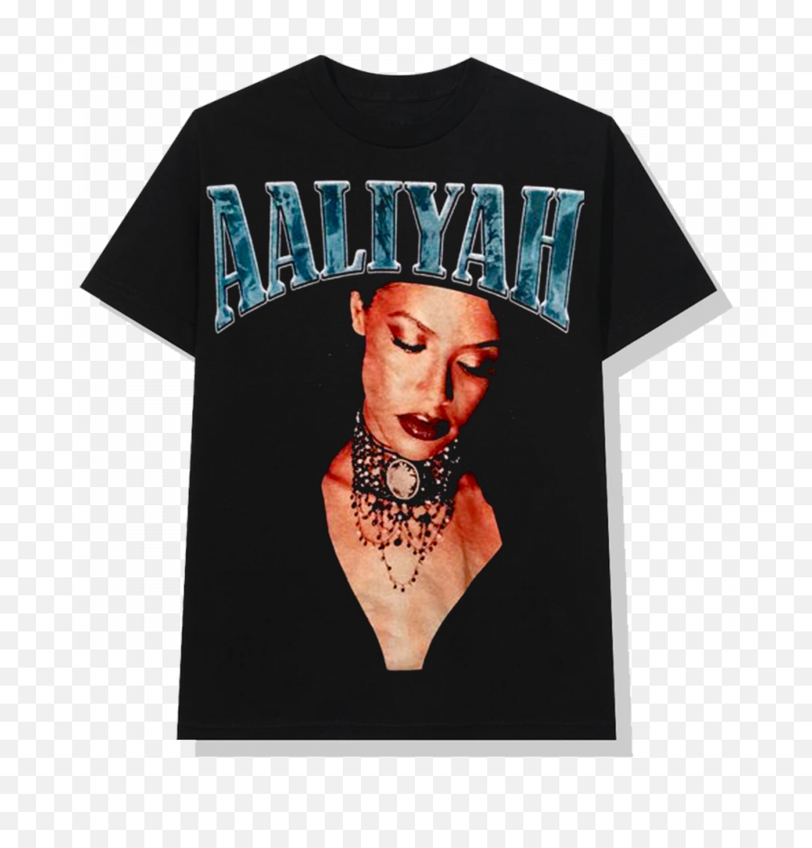 Retro 90s Aaliyah Black Tee Rare - Aaliyah T Shirt Png,Aaliyah Png