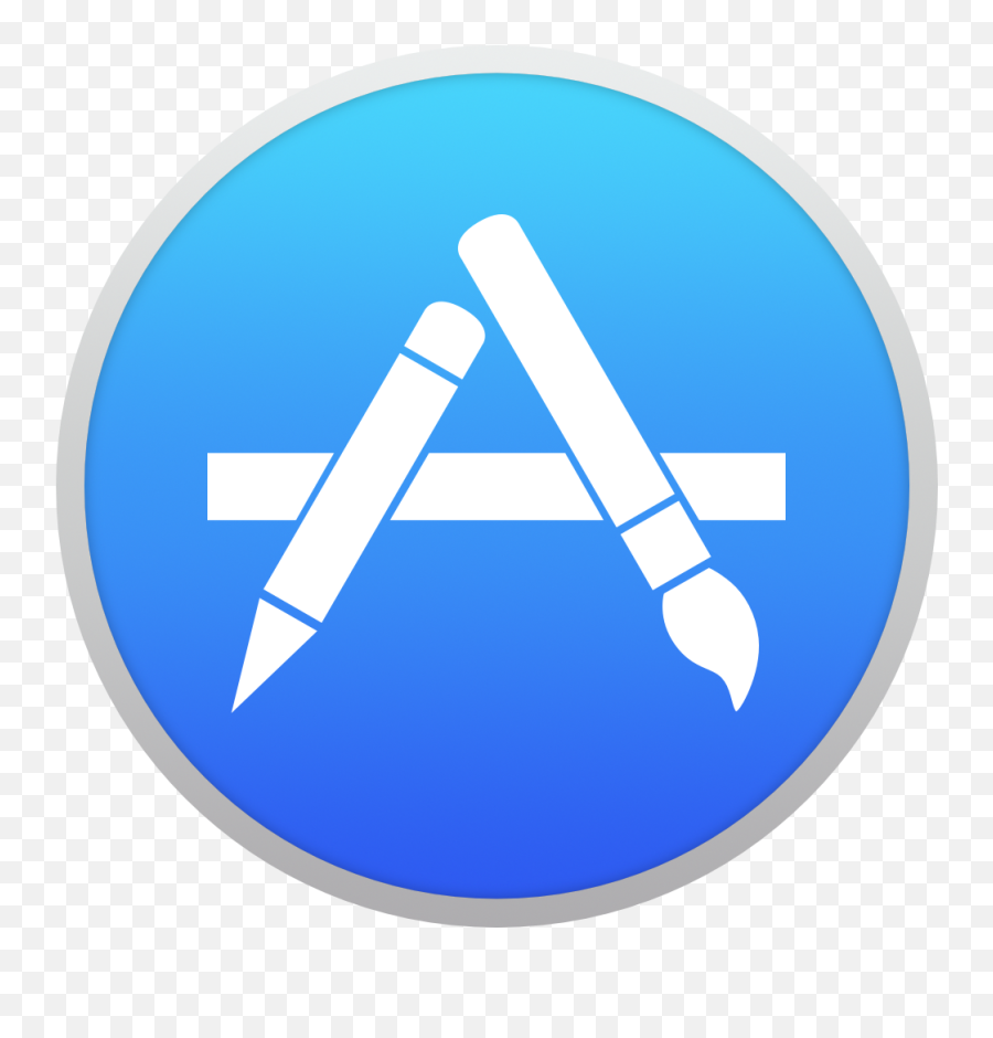Mac App Store Icon Drawing Free Image - Apps Store Logo Black Png,Mac Icon Free