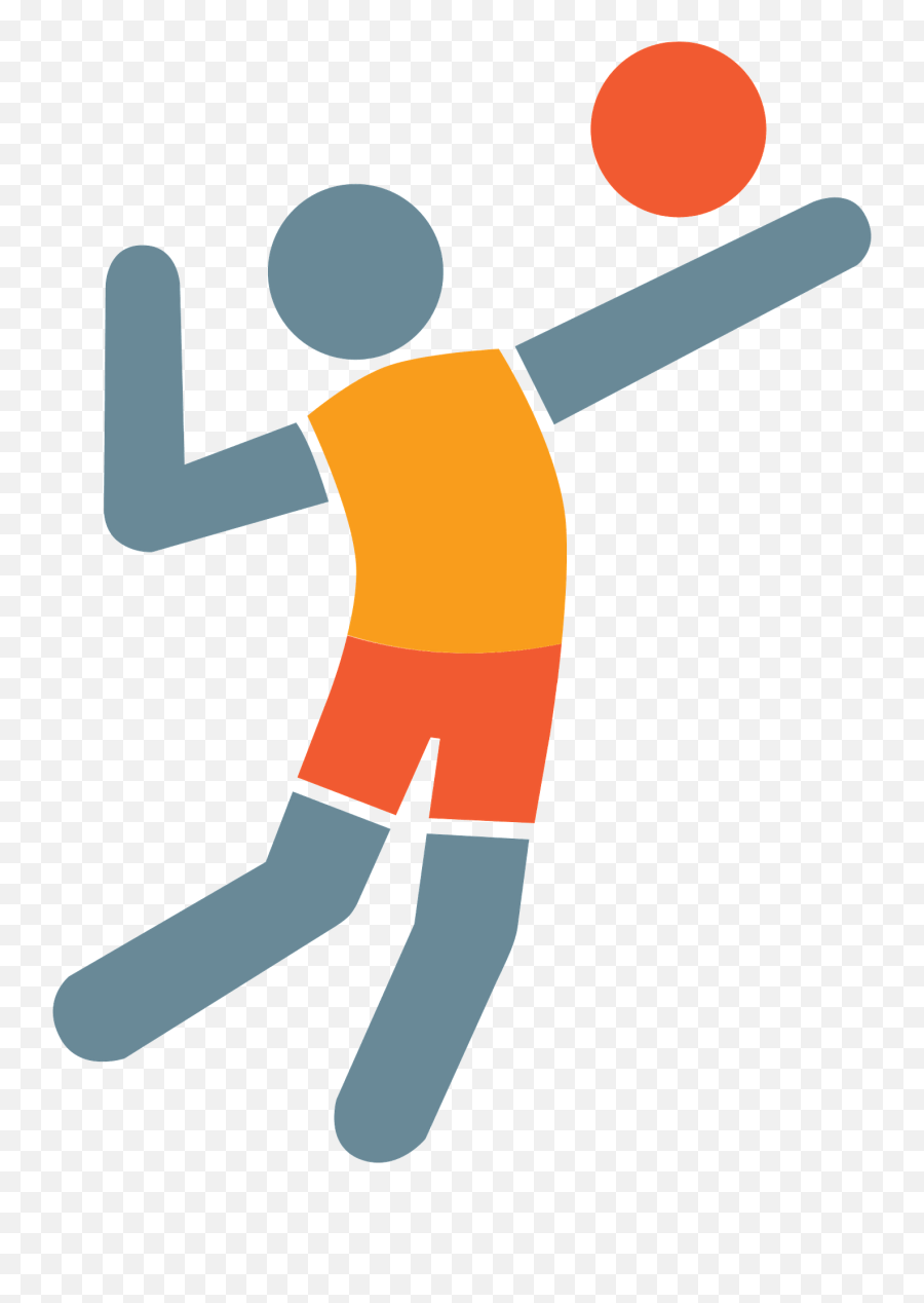 Volleyball Player Clipart Free Download Transparent Png - For Basketball,Orange Spikes Icon