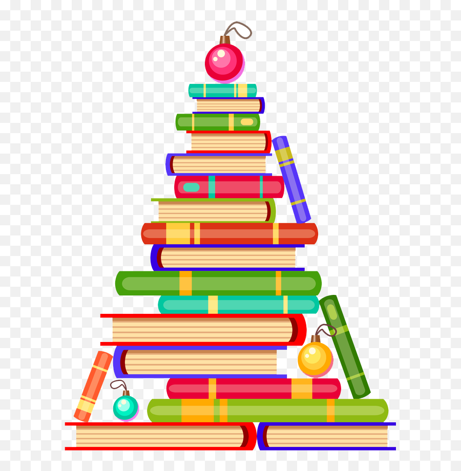 Christmas Book Trees Clipart - Book Christmas Tree Vector Png,Trees Clipart Png