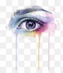 Download Dripping Drawing Eye - Painting PNG Image with Watercolor Of