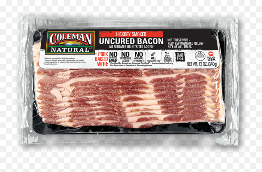 Buy Coleman Natural Uncured Hickory - Uncured Hickory Smokedbeef Bacon Png,Bacon Transparent Background