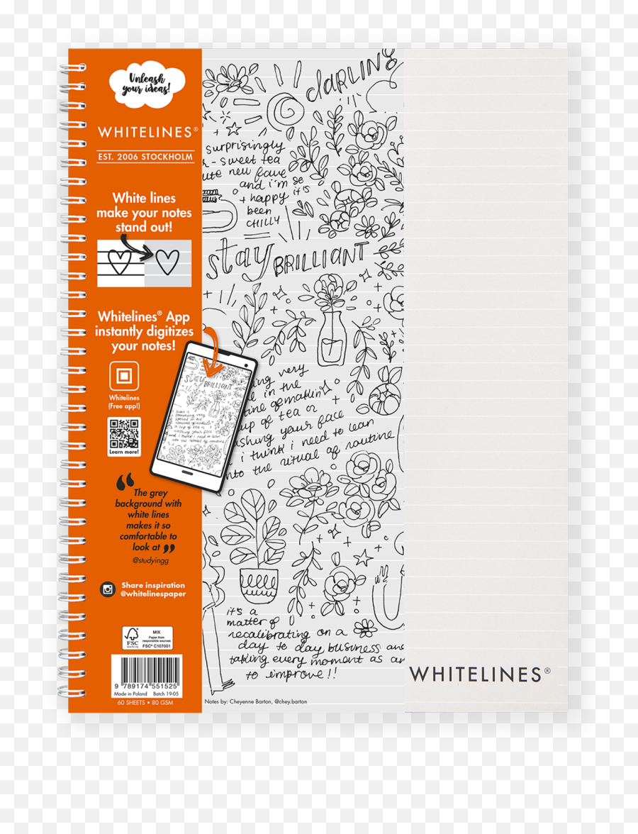 Whitelines A4 Lined Notebook - Whitelines Page Whitelines Notebook Png,Notebook Paper Png