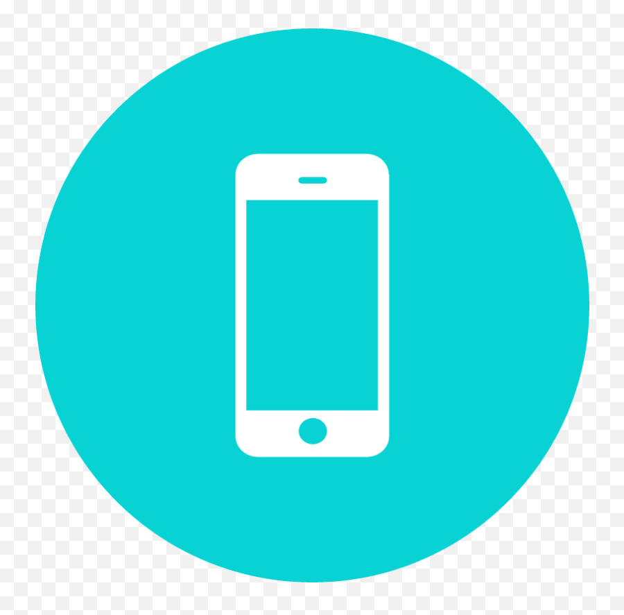 Cell Phone Icon Png Transparent - Phone Icons Teal Mobile App Store,Cell Phone Transparent Background