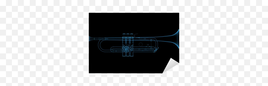 3d Rendered Blue Transparent Glowing Trumpet Sticker U2022 Pixers - We Live To Change Parallel Png,Trumpet Transparent