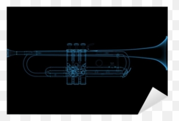 3d Rendered Blue Transparent Glowing Trumpet Sticker U2022 Pixers - We Live To Change Parallel Png,Trumpet Transparent