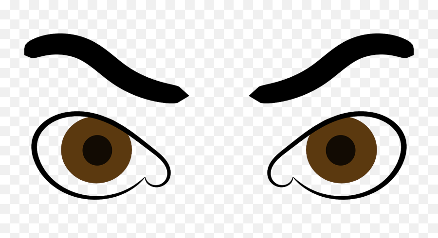 Eyebrows Angry Brown - Mad Eyebrows Clipart Png,Brown Eyes Png