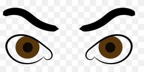 Eyebrows Angry Brown - Mad Clipart png