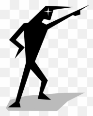 Angry Stickman Cliparts - Man Pointing Png