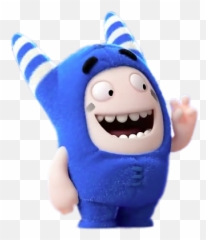 Oddbods Pogo Peace Sign Png Image - Blue Clipart