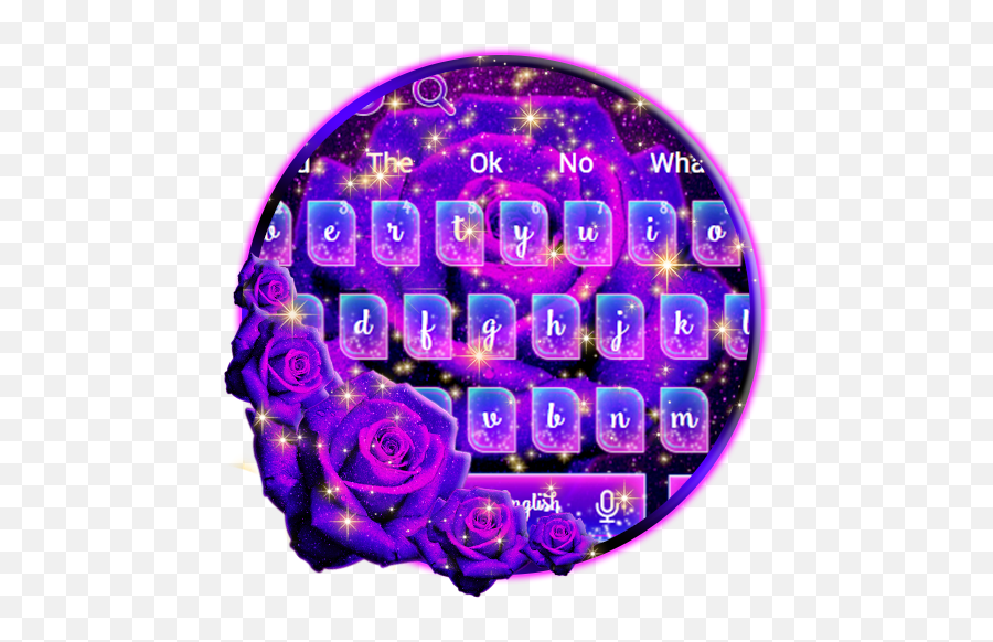 Amazoncom Luxurious Purple Rose Keyboard Theme Appstore - Circle Png,Purple Rose Png