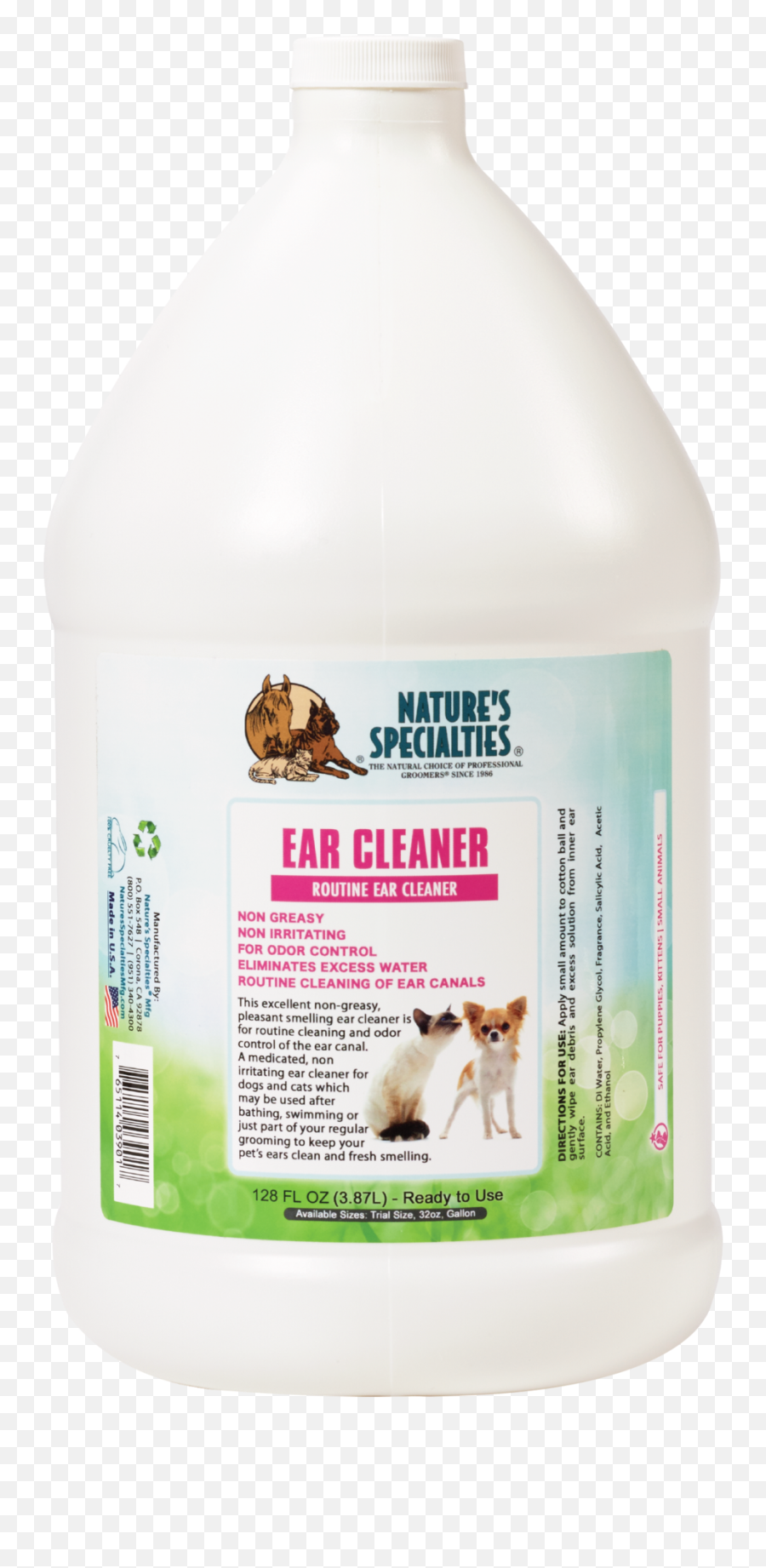 Ear Cleaner For Dogs U0026 Cats U2013 Natures Specialties - Specialties Png,Cat Ears Transparent