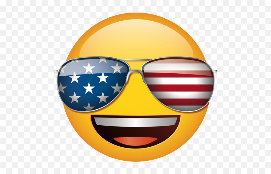 Emoji U2013 The Official Brand Grinning Face With Usa Flag - Emoji With American Flag Png,Sunglasses Emoji Png