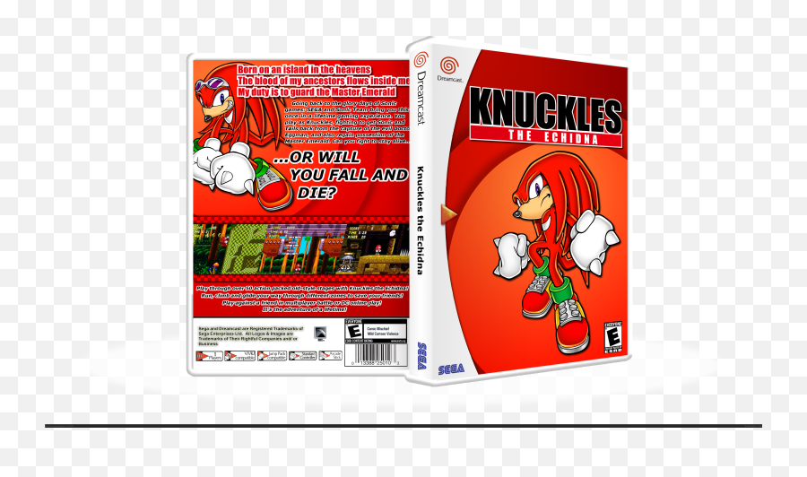 Full Size Knuckles The Echidna Box Cover - Knuckles Chaotix Fan Boxart Png,Knuckles The Echidna Png