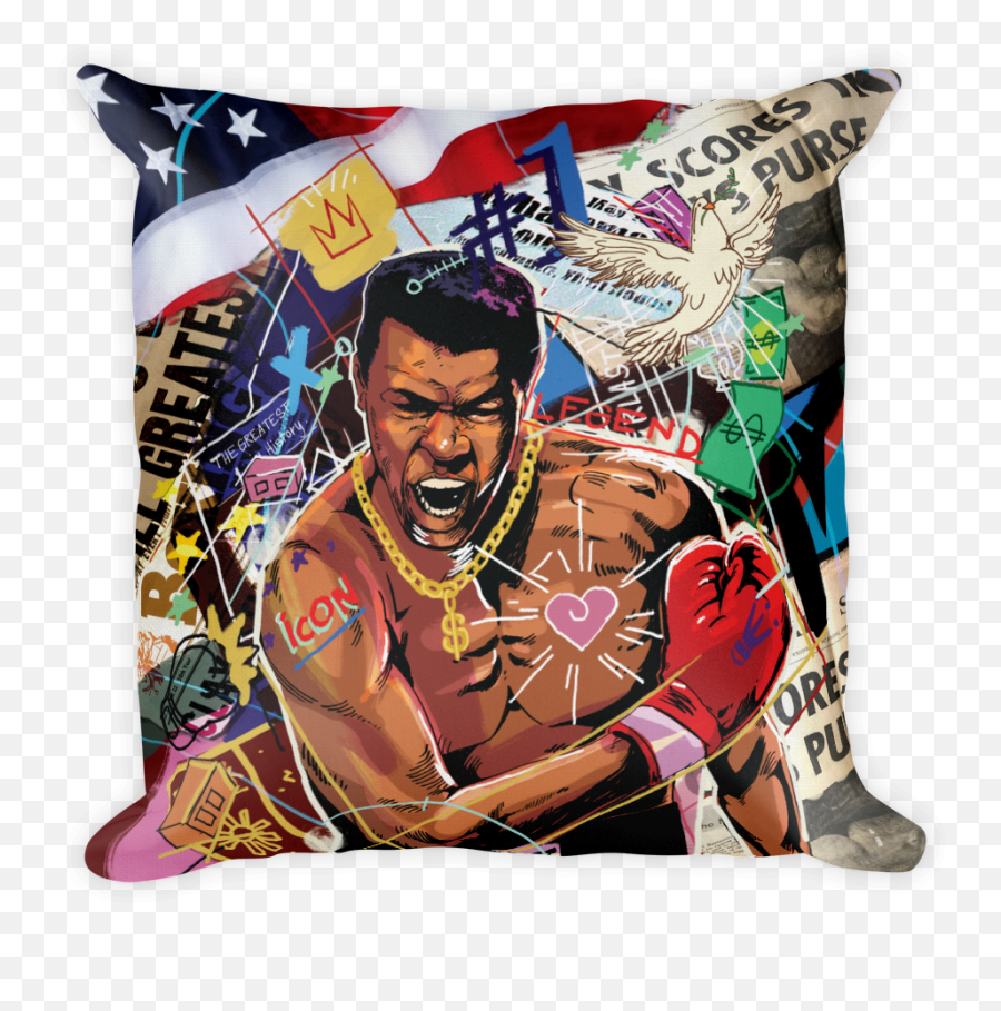 Muhammad Ali - I Am The Greatest Premium Pillow Cushion Png,Muhammad Ali Png