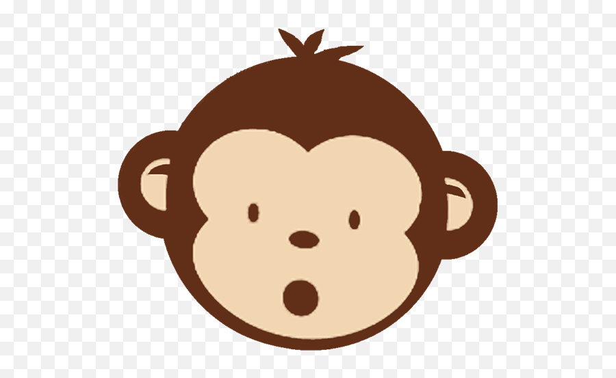 Monkey Face Clip Art Black And White - Monkey Baby Face Mod Monkey Clip Art Png,Baby Face Png