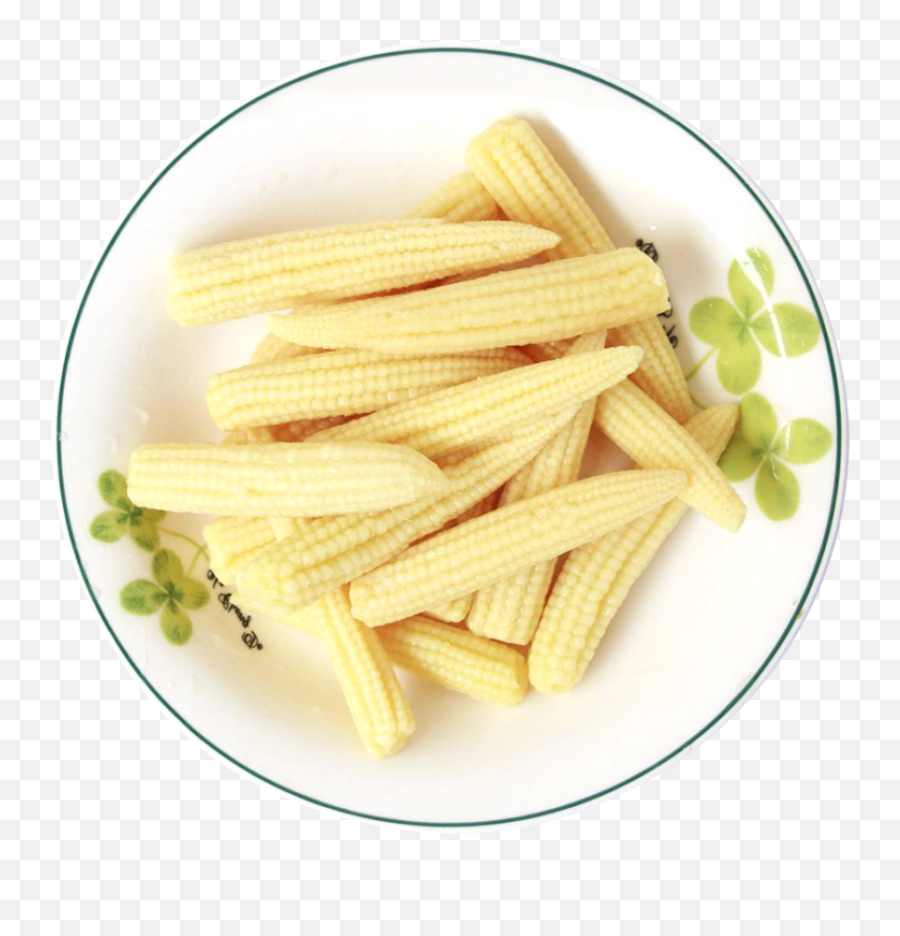 Baby Corns Served In A White Plate - Baby Msr Png,Food Plate Png