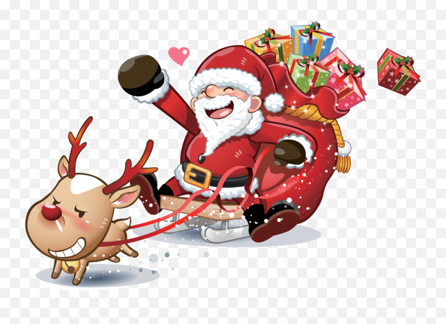 Download Cartoon Christmas Santa Claus Transparent - Png,Santa Claus Transparent