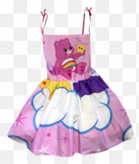 Pretty Disturbia Original Design Care Bear Print Cartoon Pinafore Dress - Care Bear Pinafore Dress Png,Care Bear Png