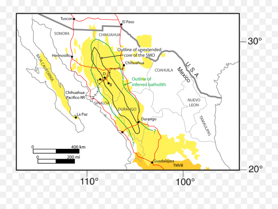 November 2008 Lip Of The Month Large Igneous Provinces - La Sierra Madre Occidental Map Png,Madre Png