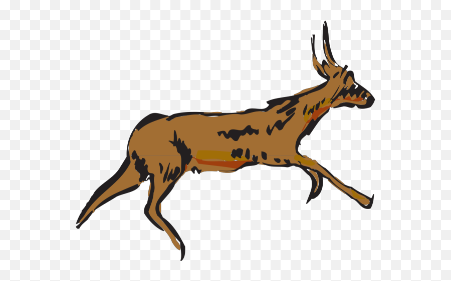 Running Antelope Svg Clip Arts Download - Animated Deer Running Gif Png,Antelope Png