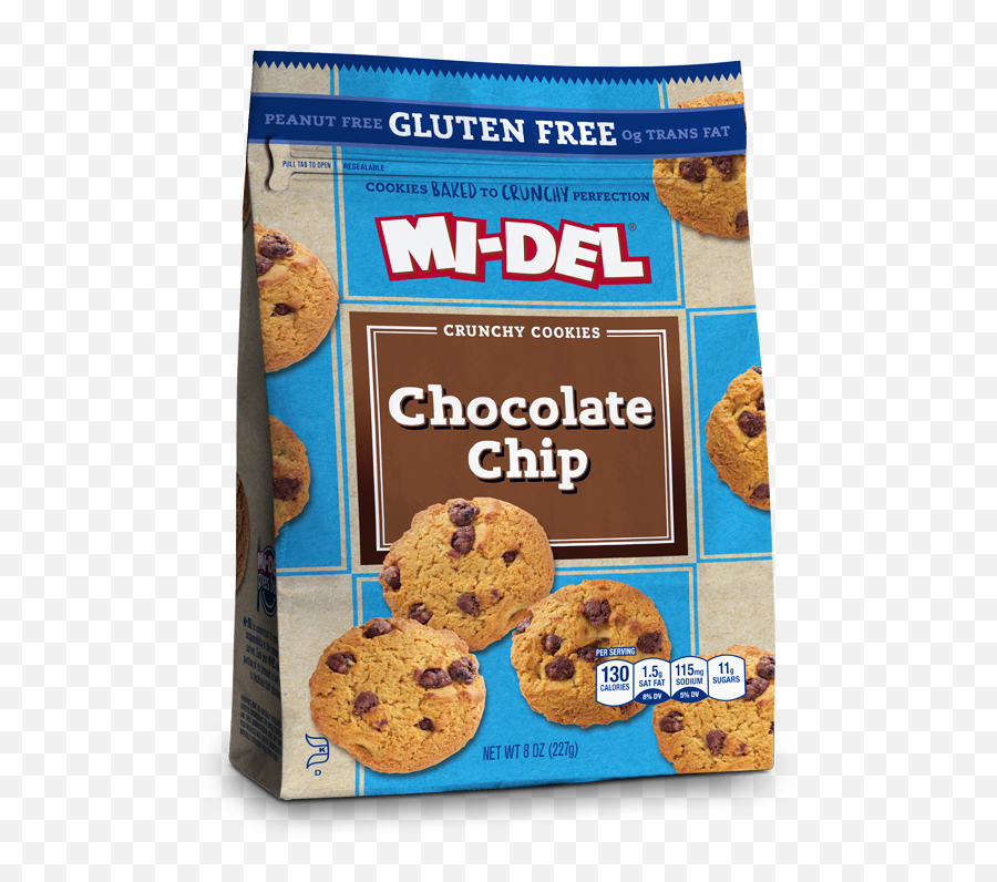 Gluten Free Chocolate Chip Cookies - Mi Del Gluten Free Chocolate Chip Cookies Png,Chocolate Chip Cookie Png