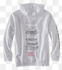 Headset Schematics White Hoodie U2013 Turtle Beach - Long Sleeve Png,White Hoodie Png