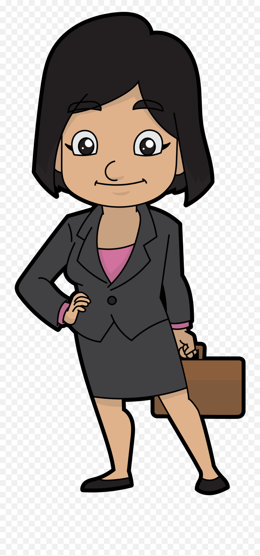 Business Woman - Transparent Background Cartoon Woman Clipart Png,Cartoon Woman Png