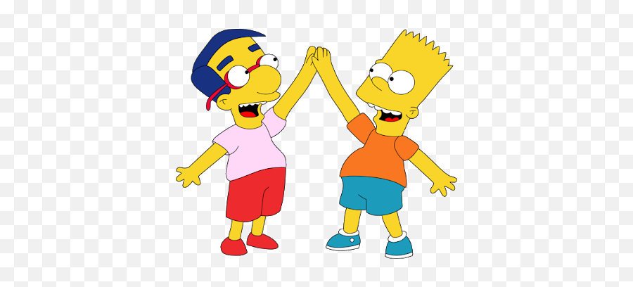 Ami De Bart Simpson Png - Bart Simpson And Milhouse,Friends Transparent