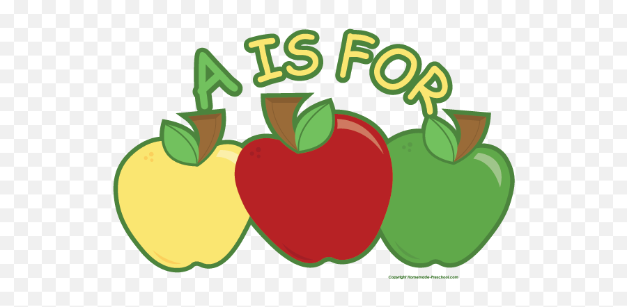 Apple Clipart Colored - Free Clip Art Apples Png,Apple Clipart Transparent