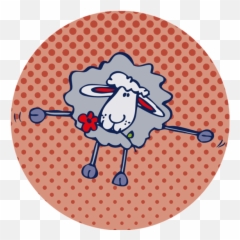Counting Sheep Round Picture Classu003d - Transparent Golden Line Png