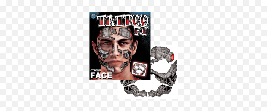 Tinsley Transfers Face Tattoos U2013 Angels Fancy Dress Warehouse - Zombie Png,Face Tattoo Transparent