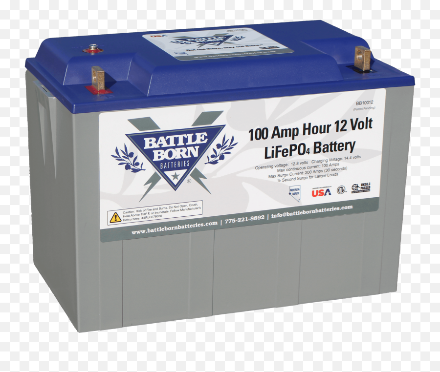 Heated Bb10012 Battery Is Now Available Battle Born Batteries - Battle Born Batteries Png,Battery Discharge Icon