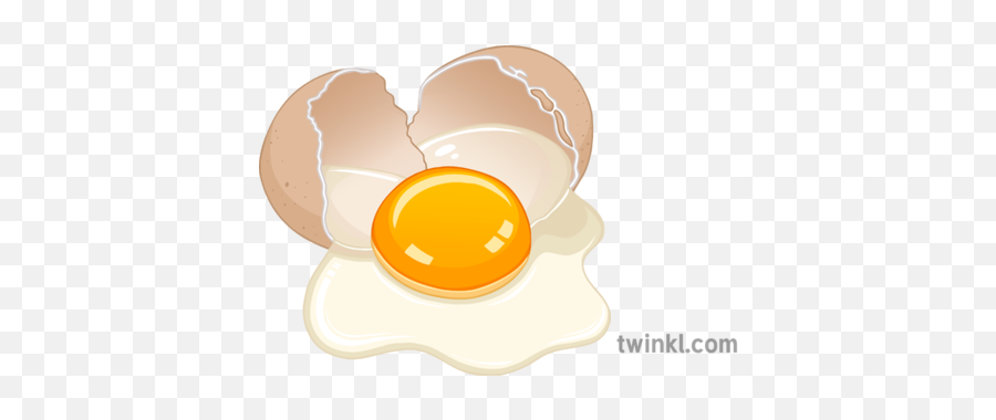 Raw Egg Cracked Illustration - Twinkl Clip Art Png,Cracked Egg Png